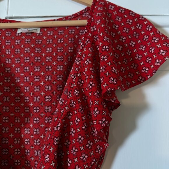 Spanish Style Red Wrap Dress - Picture 4 of 5